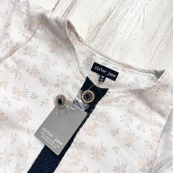 SISTER JANE Ray Floret Jacquard Jacket Size M - Picture 4 of 7